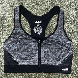 Avia Black and Gray Sports Bra